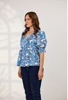 CAMILLA BLOUSE - blue paisl
